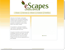 Tablet Screenshot of escapeslandscaping.com